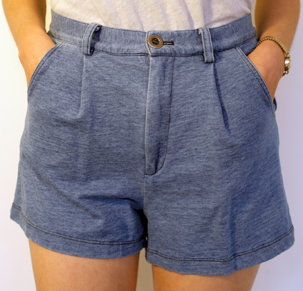 high waisted fleece shorts