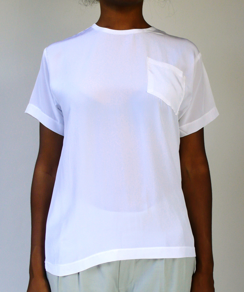 White Gymrat T-shirt With Silk